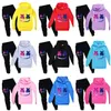 2pcs set Unisex Kids Set Long Sleeve Hoodie Trousers Cotton Blend Multicolor Optional Kids Clothes Boys Girls Clothing