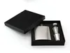 Silver Flasks Set 7oz Hip Flask 2 Cups Set Stainless Steel Hip Flasks Wine Pot Foam A Inner and Gift Box SN3798