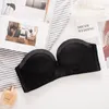 Laço Sem Alças Push Up Bra Sexy Lingerie Sem Fio Backless Sutiã Invisível Para Vestidos De Casamento Das Mulheres Roupa Interior Sutiã Preto A B