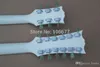 ВЗ Продажа высокого качества 6 + 12 Струны Custom Shop Double Neck ** Ebony Накладка ** белый электрическая гитара