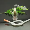 Glaspfeifen Rauchen geblasener Wasserpfeifen Herstellung mundgeblasener Bongs Mini gestreifte runde Glaswasserrauchflasche