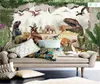 CCustom Any Size 3D Wallpaper Ancient Dinosaur Kingdom 3D Children's Room TV Background Wall Decoration Mural Wallpaper