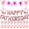 Lateksowe balony ojcowskie litera baletu Zestaw Balon Happy Fathers Day Letter Aluminium Folia Balloony Przyjęcia Przyjęcia Dekordu Conjunto de Globos Con Letras del Di del Padre