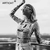 Articat Letters Print Long Sleeve High Neck Bodycon Sexy Christmas Bodysuit 2018 Autumn Winter Rompers Womens Jumpsuit Body Suit C19040301