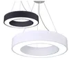 40 60 80cm Enkel Modern Led Pendant Lights Round Circle Suspension Hängande Lamp Kontor Hem Dekoration Lampa Ring Ljuskrona Myy