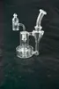 Bong Heady da tubulação de água Recycler Dab Rig Perc plataformas petrolíferas com 14,5 milímetros bacia Bubbler Cyclone taça