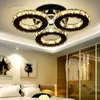 Moderne Crystal Ringen Plafondverlichting Lamp Plafond Luminaire Plafonnier voor Woonkamer LED Lustres Indoor Home Decor Lights Myy