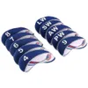 10pcSset Golf White Blue US Bandeira Neoprene Golf Club Cabeça Cabeça Ceda Iron Proteção Protetor Case2578311