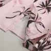 2020 camisa hawaiana rosa de verano para hombres con estampado de palmeras, camisetas tropicales de manga corta Aloha para hombres, vacaciones sociales, ropa 213d