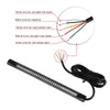 10x Motorcycle Flexible Strip License Plate Light 95cm Cable Length Tail Brake Stop Turn Signal 3528 SMD 48 LED Red Amber Color