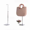Free Shipping Silver Adjustable Handbag Stand Display Metal polished Handbag Display Rack Women Bag Display Holder