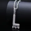 Hip-hop ice out a-z without custom name drop letter necklace chain gold silver cubic zircon jewelry