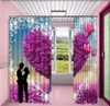 3D perde romantik pembe ağaç aşk çift en sevdiğiniz ince gelişmiş karartma perdeleri özelleştirmek