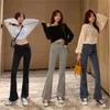 Versione coreana dei jeans Hyuna a vita alta da donna 039 pantaloni larghi con fondo a campana e super fuoco cec da donna 039 dritti larghi 4663439