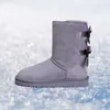 Hot Sale-boots for women chestnut black blue pink coffee designer snow fur boot womens ankle knee shoes