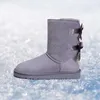 Vendita calda-stivali per donna castagna nero blu rosa caffè designer stivali da neve in pelliccia da donna scarpe al ginocchio alla caviglia