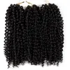 I fasci brasiliani di jerry curl da 12 '' tessono i capelli intrecciati sintetici con Ombre viola biondo Crochet Trecce Estensione dei capelli alla rinfusa