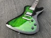 Free Shipping New Arrival Electric Guitar with Rosewood Neck Transparent Black Grass Green 2 pickup in China Factory Product