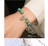 Shell armband Cross-border Fashion Seashell Zeester Armband Turquoise Schelp Kralen Hand-versierd Strand Footchain WL880