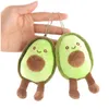 Nieuwe schattige avocado boterfruit sleutelhanger pluche kleine hanger speelgoed pop creatieve kinderen grijpen pop voor kinderen