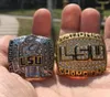 2PCS 2003 2007 LSU Tigers National Championship ring Set Souvenir Fan Men Regalo all'ingrosso Drop Shipping