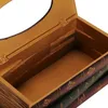 Retro Book Tissue Box Luxurious Box Europe Retangle Napkin Paper Holder Ring Tissue Storage For Home Office Decor Supplies242e