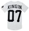 Hombre Si Tun 07 Last Kings camiseta de béisbol Tyga Jerseys negro blanco Unsex hombres mujeres estilo Hip Hop camisetas Tops Rap camisetas tendencia