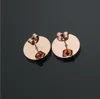 2021 Wholesale top quality shell Letters Earrings Ear Studs 18K Gold Silver rose tone Earring For Women Men Wedding summer Jewelry Gift