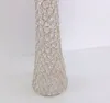 Nouveau style jolie taille forme grand candélabre table de mariage pièce maîtresse vase en cristal perlé senyu0297