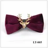 Fashion- Elk Head Tie Wedding Bow 2019 Fashion New Casual Men's Gold Velvet Trendy Business Banquet Men's Decorative Bow Tie