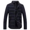 Winter Down Coat Män Solid dragkedja Pocket Bomull vadderad casual stativ krage tjock varm parka outwear1 phin22