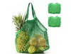Yeniden kullanılabilir bakkal plaj oyuncakları depolama çantası örgü alışveriş çantaları çanta çanta katlanabilir doğal pamuk ipi çanta organizatörü çevre dostu renkli