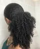 8a afro kinky lockigt hästsvans hårförlängningar riktiga hår hästsvansklipp brasiliansk jungfru människa hår ponny svans hårstycken med rem full naturlig Haipiece 140g