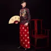 roupa étnica tradicional chinesa para homens jaqueta tang robe terno cheongsam masculino bordado dragão Qipao antigo traje de filme de TV