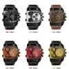 Lüks marka oulm watch kuvars spor erkekler deri kayış saatleri gündelik erkek askeri kol saat