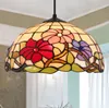 Blumenlampe im Barockstil, Buntglas-Tiffany-Pendelleuchte für Esszimmer, Bar, Schlafzimmer, Arbeitszimmer