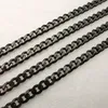 Lot 5meter in bulk 5MM black silver gold stainless steel Curb Link Chain findings jewelry marking DIY necklace bracelet317M