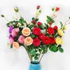 Roses artificielles de thé de mariage, Fleurs artificielles pour décoration de mariage, de maison, en soie, Scrapbooking, fournitures artisanales DIY, offre spéciale