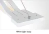 120CM White Black modern pendant lights for dinning room livingroom kitchen dimmable led Hanging Lamp lamparas Wave shape332L