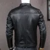 Herrläder faux läder 2023genuine jacka män fårskinn kappa för plusstorlek jackor chaqueta cuero hombre