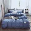 Parkshin conjunto de ropa de cama verde oscuro decoración textiles para el hogar lino lino cama cama de algodón plano almohada de almohada para adultos nórdico doble1455040