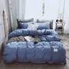 Parkshin Dark Green Bedding 세트 장식 홈 직물 침대 린넨면 침대 침대 평평한 평면 시트 베개 성인 싱글 북유럽 더블 4089111