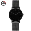 Topp hm rostfritt stål mesh armbandsur japan quartz rörelse sk rog guld designer elegant stil klocka för kvinnor ch36-w