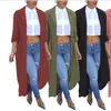 Womens Coats Långärmad Office Lady Casual Chiffon Cardigan Solid Färg Mode Lace Up Jacket Vår Sommar Kardigan För Kvinnor