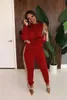 Plus Size Women Tassels Suits 2 PCS Set Fashion Dew Shoulder Top+Pants Casual Solid Color Tassels Outfits Sexy Night Club Wear Clothes 2070