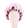 Reversible Bonnet for Kids Candy Color Satin Silky Bonnet Double Layer Day Night Sleep Cap Children Head Wrap Hair Accessories
