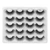 10 paires de faux cils de vison dramatiques désordre moelleux faux cils extension naturel long 3d cils livre cilios