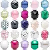 Nowy 100% 925 Sterling Silver Pandora Koraliki Charms Multicolor Essence Essence Murano Szklane Koraliki Kolokacja Bransoletka DIY Bransoletka Biżuteria