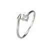 Mode zilver goud kleur blad vlinder punk trike ring voor vrouwen strass open vinger ringen vrouwelijke verlovingsring sieraden partij geschenk