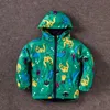 Barn Autumn Winter Ytterkläder Kläder pojkar dinosauri huva Rainsuit regnrock baby barn barn sportkläder jackor rockar